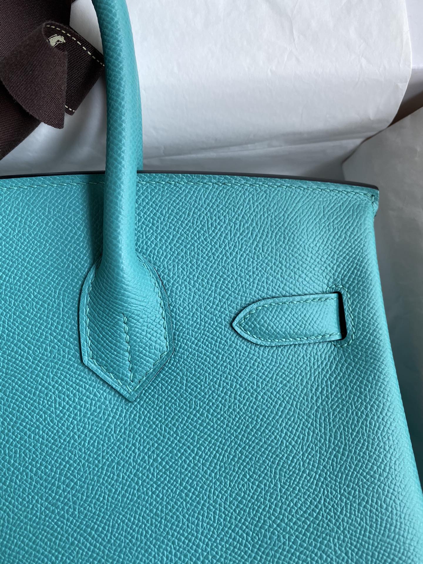 Hermes Birkin 35CM Epsom Leather Handbag Turquoise